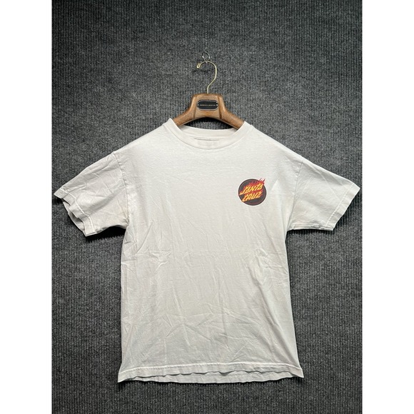 Santa Cruz Skateboards Other - Santa Cruz‎ Skateboard Graphic T Shirt White Cut Size Tag S/M Y2K